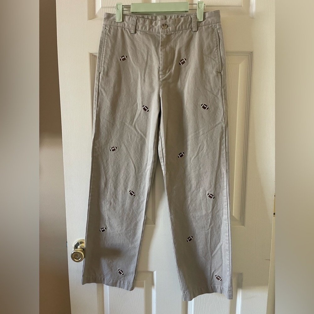 Vineyard Vines football embroidered pants